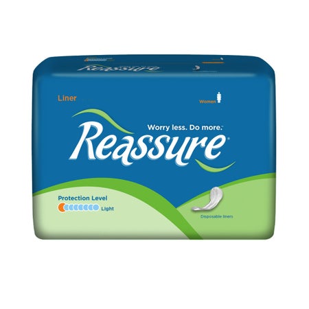 Bladder Control Pad Reassure® Lite 2-3/4 X 11 Inch Light Absorbency Polymer Core One Size Fits Most