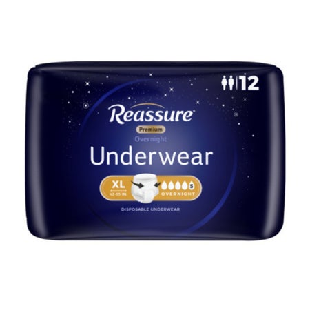 Absorbent Underwear Reassure® Premium Pull On with Tear Away Seams Adult X-Large Unisex Disposable Heavy Absorbency