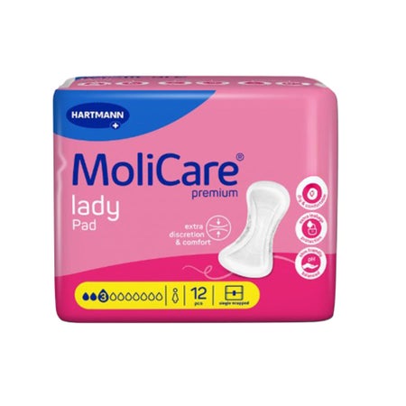 Bladder Control Pad MoliCare® premium lady 4 X 10 Inch Light Absorbency Super Absorbent Core One Size Fits Most