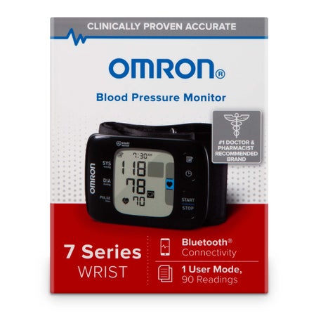 Digital Blood Pressure Monitor Omron® 7 Series® Adult Cuff Wrist Nylon Cuff 13 to 21.5 cm Wrist Circumference Mobile