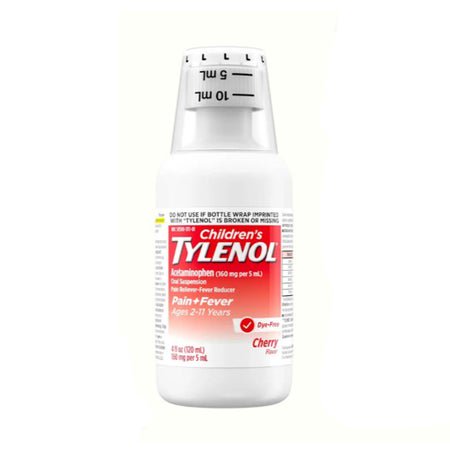 Children's Pain Relief Tylenol® Dye Free 160 mg / 5 mL Strength Acetaminophen Oral Suspension 4 oz.