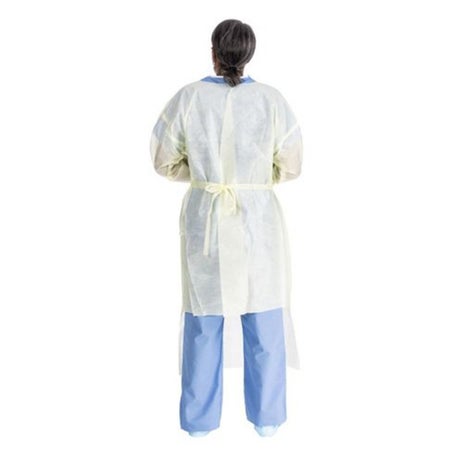 Protective Procedure Gown Halyard One Size Fits Most Yellow NonSterile AAMI Level 3 Disposable