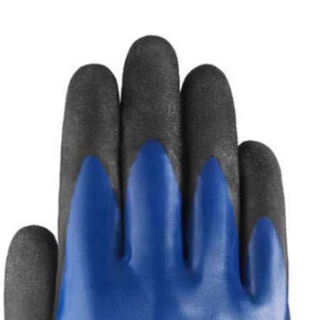 Utility Glove HyFlex® 11-925 Size 8 Nitrile Coated Nylon / Spandex Blue / Gray Over-the-Wrist Length Knit Cuff NonSterile