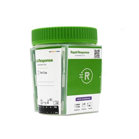 Drugs of Abuse Test Kit Rapid Response™ AMP100, BAR300, BUP10, BZO300, COC300, mAMP/MET1000, MDMA500, MTD300, OPI2000, OXY100, PCP25, PPX300, TCA1000, THX50 25 Tests CLIA Waived