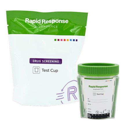 Drugs of Abuse Test Kit Rapid Response™ AMP100, BAR300, BUP10, BZO300, COC300, mAMP/MET1000, MDMA500, MTD300, OPI2000, OXY100, PCP25, PPX300, TCA1000, THX50 25 Tests CLIA Waived
