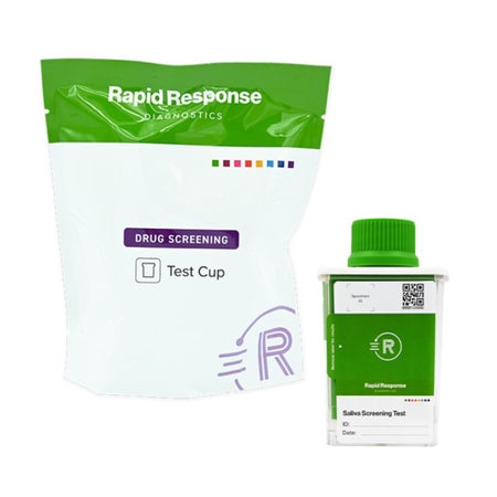 Drugs of Abuse Test Kit Rapid Response™ AMP50, BAR50, BZO10, COC20, mAMP/MET50, MDMA50, MTD30, OPI40, PCP10, THC40 25 Tests For Forensic Use Only