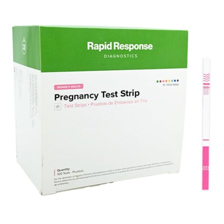 Reproductive Health Test Kit Rapid Response™ hCG Pregnancy Test 100 Tests CLIA Waived