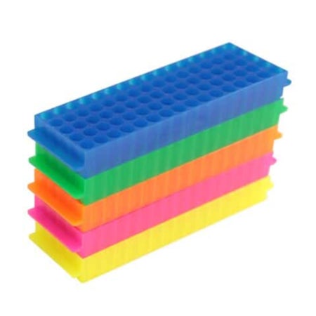 Stacking Test Tube Rack Cole-Palmer® 80 Place 11 mm to 26 mm Tube Size Assorted 1-1/8 X 2-2/3 X 9 Inch