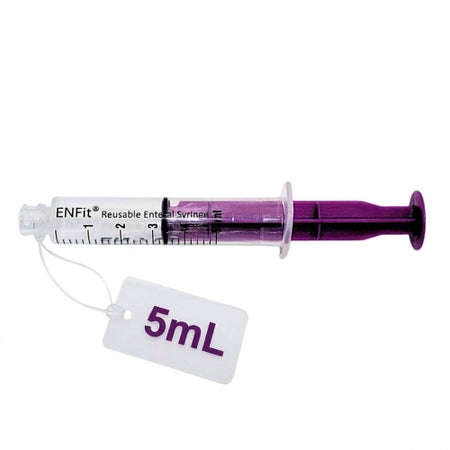 Oral Medication Syringe ENFit™ O-Ring 5 mL Enfit Tip Without Safety