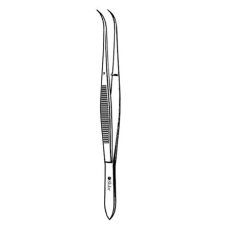 Dental Dressing Forceps Sklar® College No. 2 OR / Surgical Grade German Stainless Steel NonSterile Thumb Handle Angled Smooth Tips
