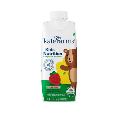 Pediatric Oral Supplement Kate Farms Kid's Nutrition Strawberry Flavor Carton Liquid Organic Pea Protein