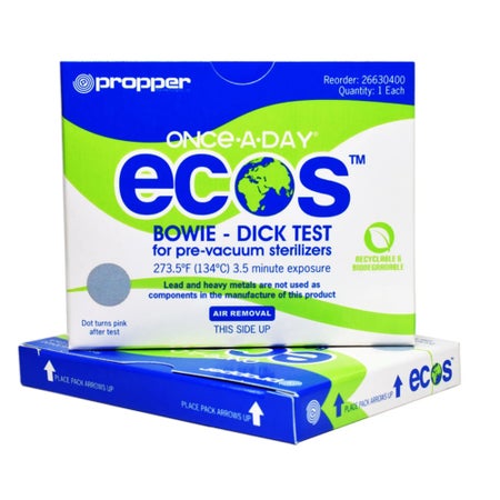 Sterilization Bowie-Dick Test Pack Once-A-Day® Ecos™ Steam 3-1/2 Minute Exposure Time Type 2