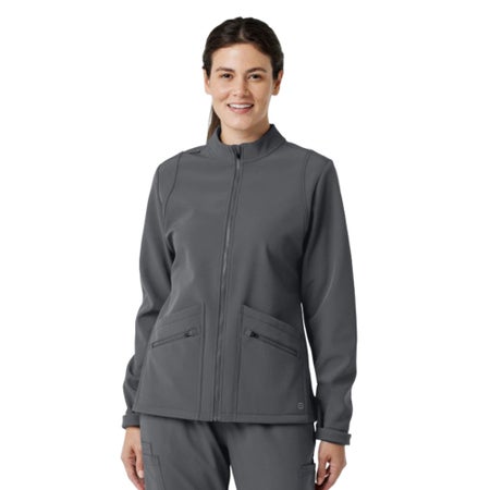 Warm-Up Jacket Wink™ Softshell Pewter X-Small Hip Length 94% Polyester / 6% Spandex Reusable