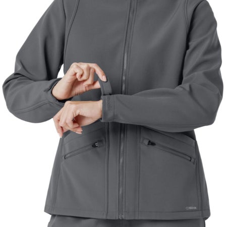 Warm-Up Jacket Wink™ Softshell Pewter X-Small Hip Length 94% Polyester / 6% Spandex Reusable