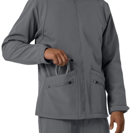 Warm-Up Jacket Wink™ Softshell Pewter X-Small Hip Length 94% Polyester / 6% Spandex Reusable