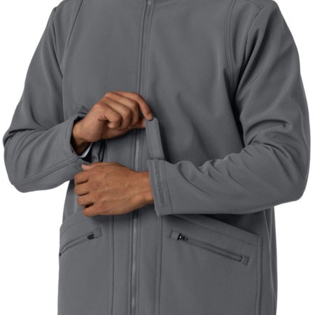 Warm-Up Jacket Wink™ Softshell Pewter X-Small Hip Length 94% Polyester / 6% Spandex Reusable