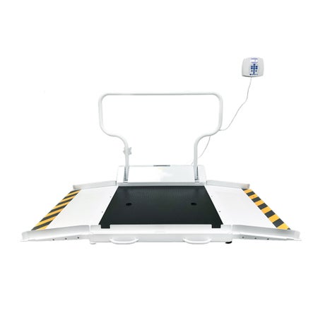 Wheelchair Scale Health O Meter® TFT-LCD Screen 1000 lb / 454 kg Weight Capacity White AC Adapter / Battery Operated