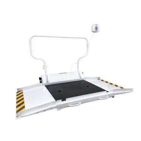 Wheelchair Scale Health O Meter® TFT-LCD Screen 1000 lb / 454 kg Weight Capacity White AC Adapter / Battery Operated