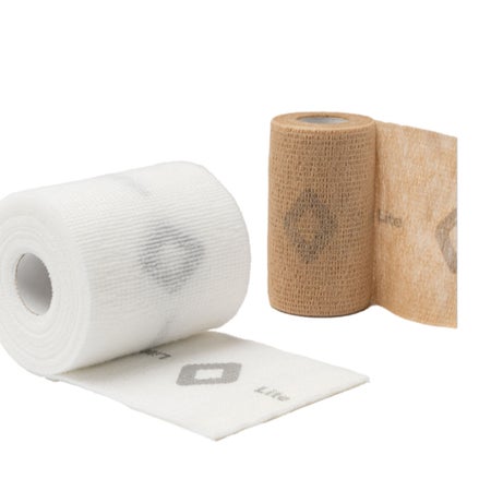 2-Layer Lite Compression Bandage System Mepi™ Press 2 Lite Layer 1: 4 Inch X 7.1 Yard / Layer 2: 4 Inch X 9 Yard Self-adherent Closure Tan / White NonSterile 30 mmHg