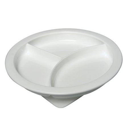3 Compartment Plate Freedom Polypropylene White Reusable