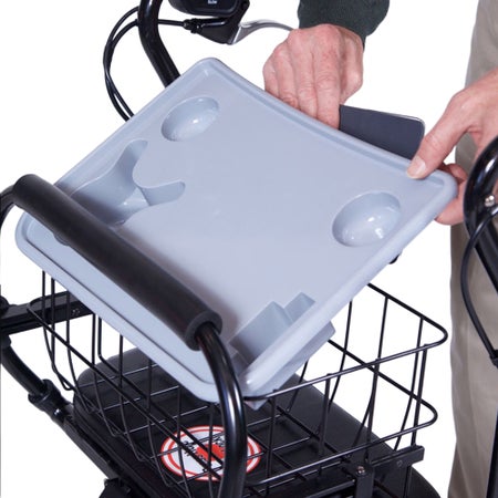 Tray and Basket Accessory For U-Step II Folding Gait Trainer