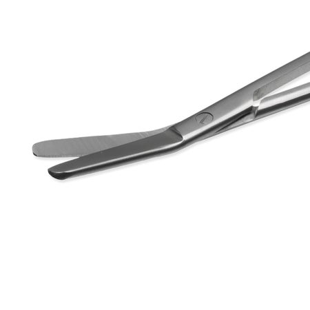 Uterine Scissors Instrapac® 7-7/8 Inch Length Office Grade Stainless Steel Sterile Finger Ring Handle Curved Blunt Tip / Blunt Tip