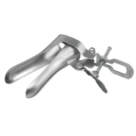 Vaginal Speculum Instrapac® Cusco Sterile Office Grade Stainless Steel Small Double Blade Duckbill Disposable Without Light Source Capability