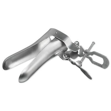 Vaginal Speculum Instrapac® Cusco Sterile Office Grade Stainless Steel Medium Double Blade Duckbill Disposable Without Light Source Capability
