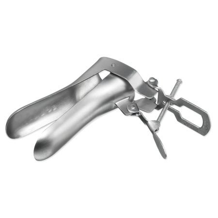 Vaginal Speculum Instrapac® Cusco Sterile Floor Grade Stainless Steel Large Double Blade Duckbill Disposable Without Light Source Capability