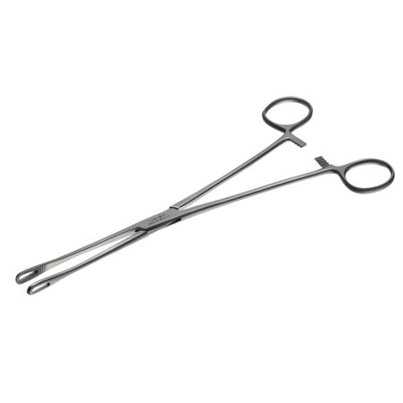 Uterine Polyp Forceps Instrapac® Bonney 9-1/2 Inch OR / Surgical Grade Stainless Steel Sterile Locking Finger Ring Handle Straight Serrated Oval Ring Tips