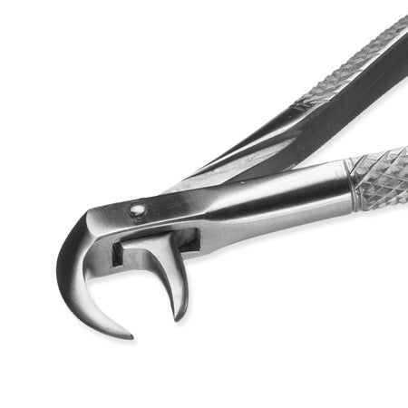 Dental Extracting Forceps Instrapac® No. 86 Floor / Office Grade Stainless Steel Sterile NonLocking Plier Handle Curved Break Tips