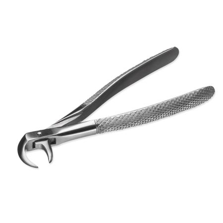 Dental Extracting Forceps Instrapac® No. 86 Floor / Office Grade Stainless Steel Sterile NonLocking Plier Handle Curved Break Tips