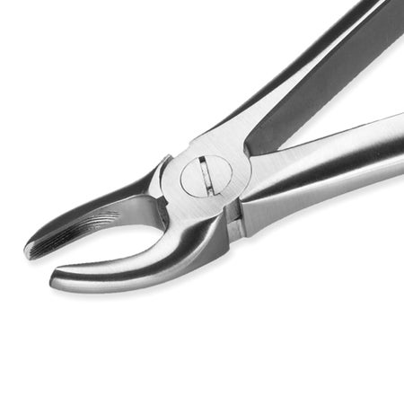 Dental Extracting Forceps Instrapac® No. 7 OR / Surgical Grade Stainless Steel Sterile NonLocking Plier Handle Curved Beak Tips