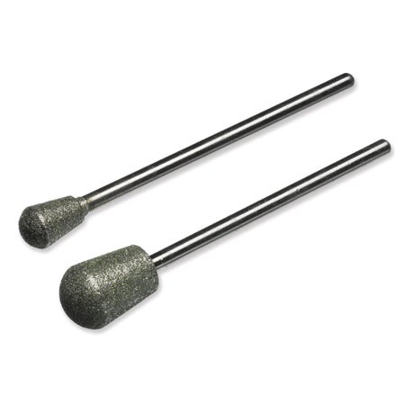 Podiatry Bur Instrapac® 8 mm Diameter Stainless Steel with Diamond Grit Finish Pear Tip