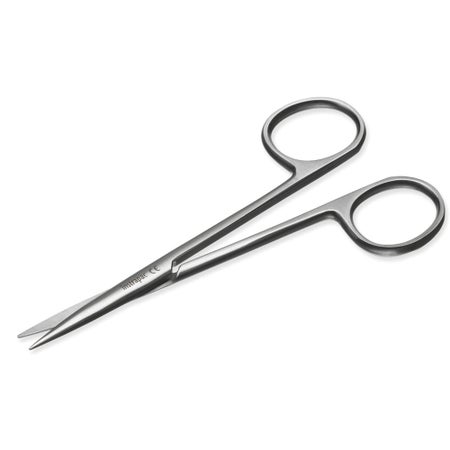 Dissecting Scissors Instrapac® Kilner 4-1/2 Inch Length Office Grade Stainless Steel Sterile Finger Ring Handle Straight Sharp Tip / Blunt TIp