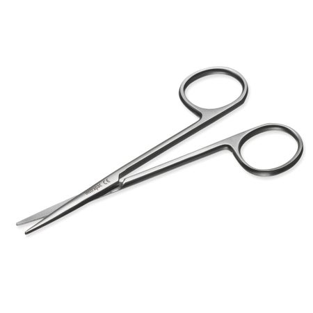 Dissecting Scissors Instrapac® Kilner 4-1/2 Inch Length Office Grade Stainless Steel Sterile Finger RIng Handle Straight Blunt Tip / Blunt Tip