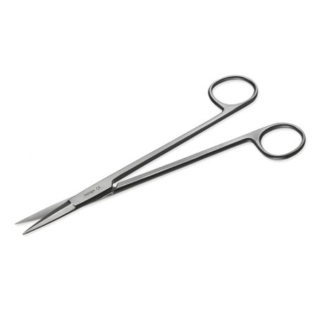 Dissecting Scissors Instrapac® McIndoe 7 Inch Length Floor / Office Grade Stainless Steel Sterile Finger Ring Handle Straight Sharp Tip / Sharp Tip