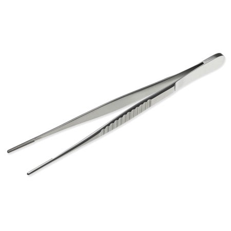 Dissecting Forceps Instrapac® DeBakey 6-3/5 Inch Length OR / Surgical Grade Stainless Steel Sterile NonLocking Thumb Handle Straight 2 mm Wide Tips