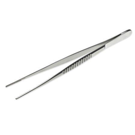 Dissecting Forceps Instrapac® DeBakey 7-7/8 Inch Length Floor / Office Grade Stainless Steel Sterile NonLocking Thumb Handle Straight 2 mm Wide Tips