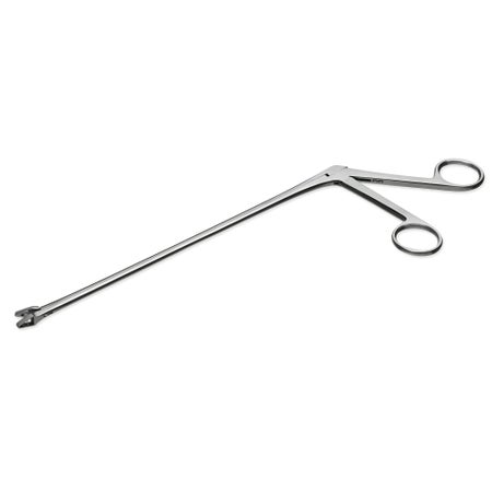 Cervical Biopsy Forceps Instrapac® Schumaker 9 Inch Length OR / Surgical Grade Stainless Steel Sterile Finger Ring Handle Angled Up Fenestrated Triangular Cutting Tips