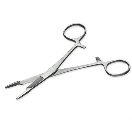 Needle Holder Instrapac® Olsen 5-1/2 Inch Length Blunt Serrated Tips Finger Ring Handle