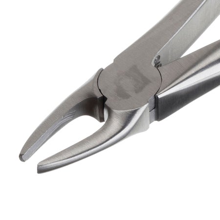 Dental Extraction Forceps Instrapac® OR / Surgical Grade Stainless Steel Sterile NonLocking Plier Handle Curved Beak Tips