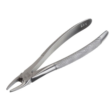 Dental Extraction Forceps Instrapac® OR / Surgical Grade Stainless Steel Sterile NonLocking Plier Handle Curved Beak Tips