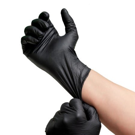 Exam Glove VWR® Ultra-Light Large 250 per Box NonSterile Nitrile Standard Cuff Length Textured Fingertips Black Chemo Tested / Fentanyl Tested