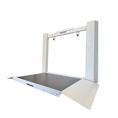 Wheelchair Scale Befour LCD Display 1000 lbs. Weigh Capacity Black / Silver Battery Operated