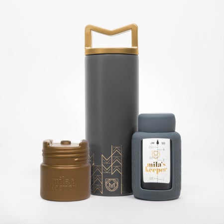 Breast Milk Cooler Set with Wide Neck The MilKeeper® 16 oz. Stainless Steel Starry Night