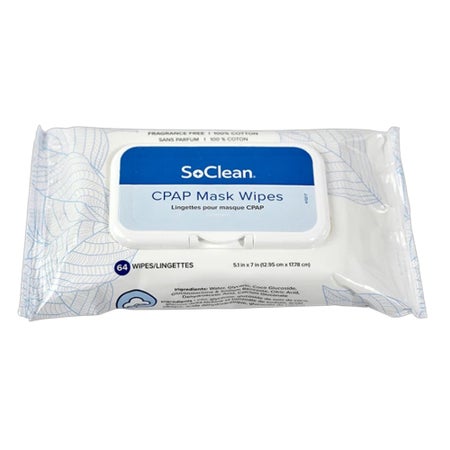 CPAP Mask Wipe SoClean Unscented Cotton, 5.1 X 7 Inch