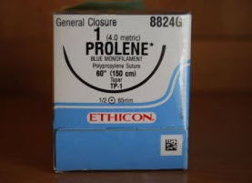 Nonabsorbable Suture with Needle Prolene™ Polypropylene TP-1 1/2 Circle Taper Point Needle Size 1 Monofilament