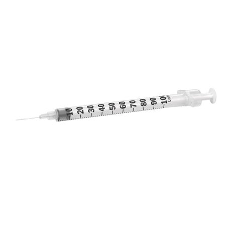 Standard Insulin Syringe with Needle Micro-Fine™ 1 mL 1/2 Inch 28 Gauge NonSafety Regular Wall