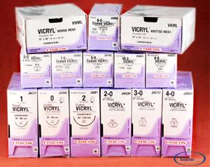 Absorbable Suture with Needle Coated Vicryl™ Polyglactin 910 PS-1 3/8 Circle Reverse Cutting Needle Size 4-0 Braided